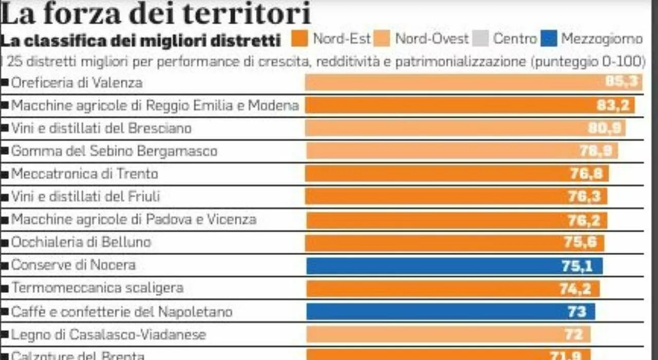 Industria, dall'Oreficeria di Valenza alle Conserve di Nocera: dai distretti industriali lavoro ed export reco