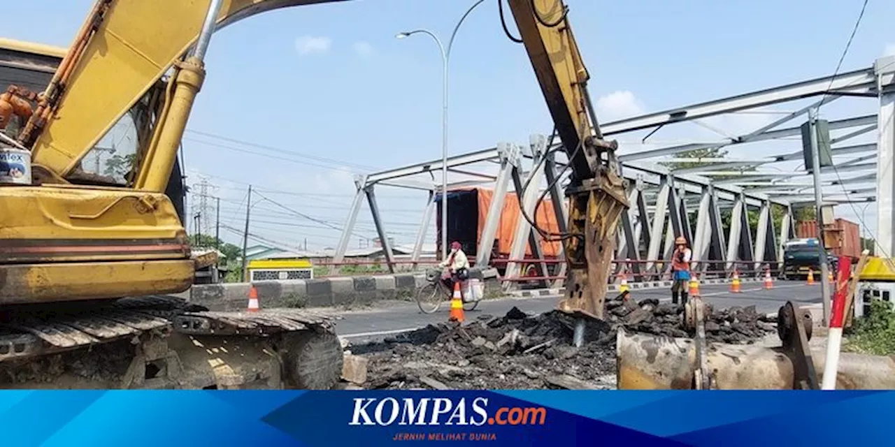 Hati-hati, Ada Perbaikan Jembatan Babon di Demak