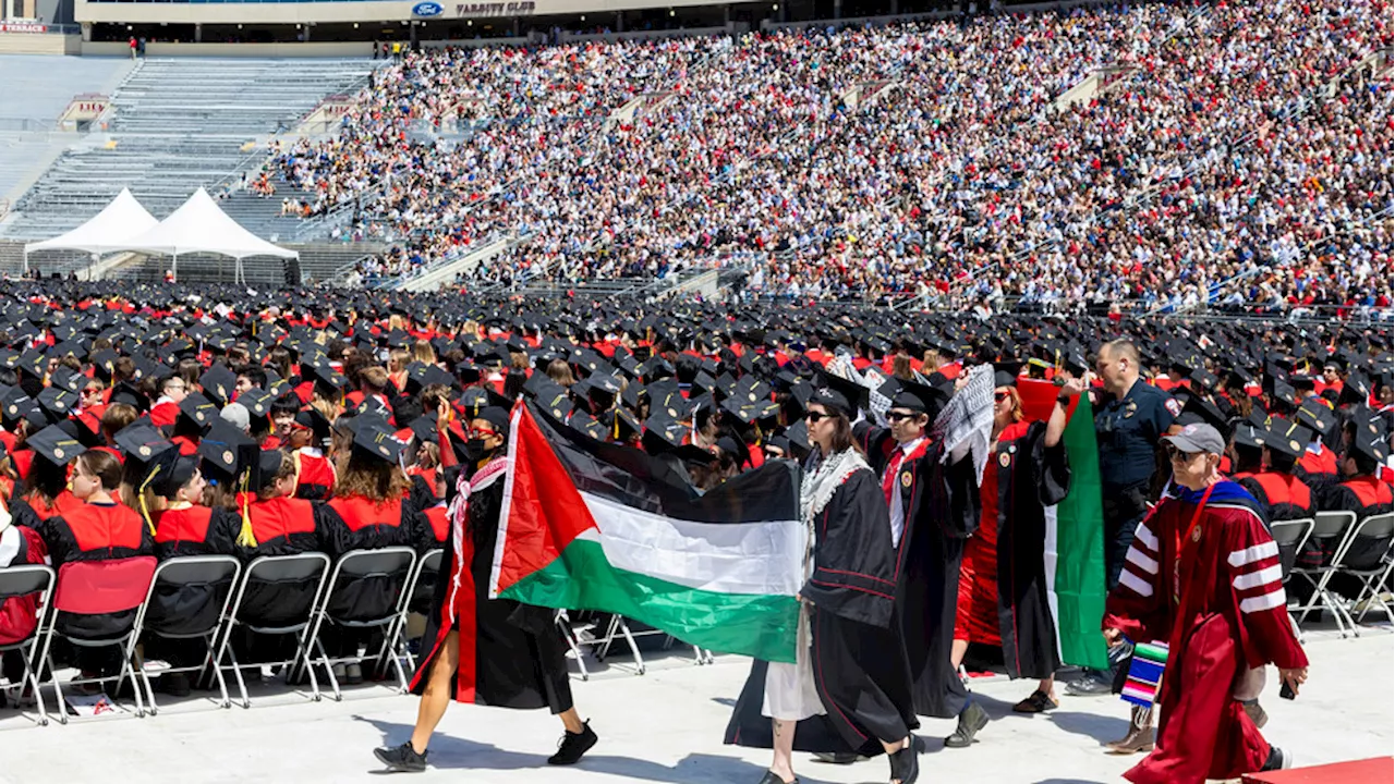 Anti-Israel protests held Saturday at college commencements