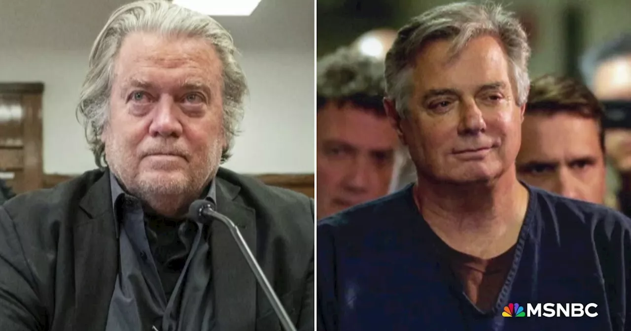 Bannon set to enter Trump campaign-to-prison pipeline, crossing paths with Manafort