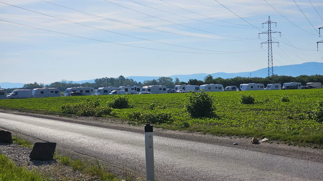 Erneut campiert eine Gruppe Sinti/Roma bei der Tullner Südumfahrung