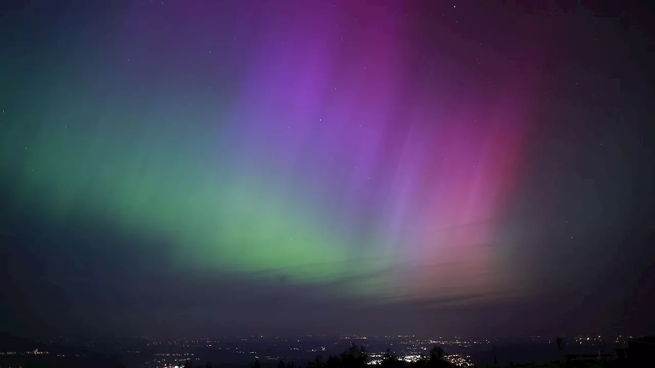 Polarlichter über Frankfurt: Extremer Sonnensturm sorgt für bunte Naturspektakel