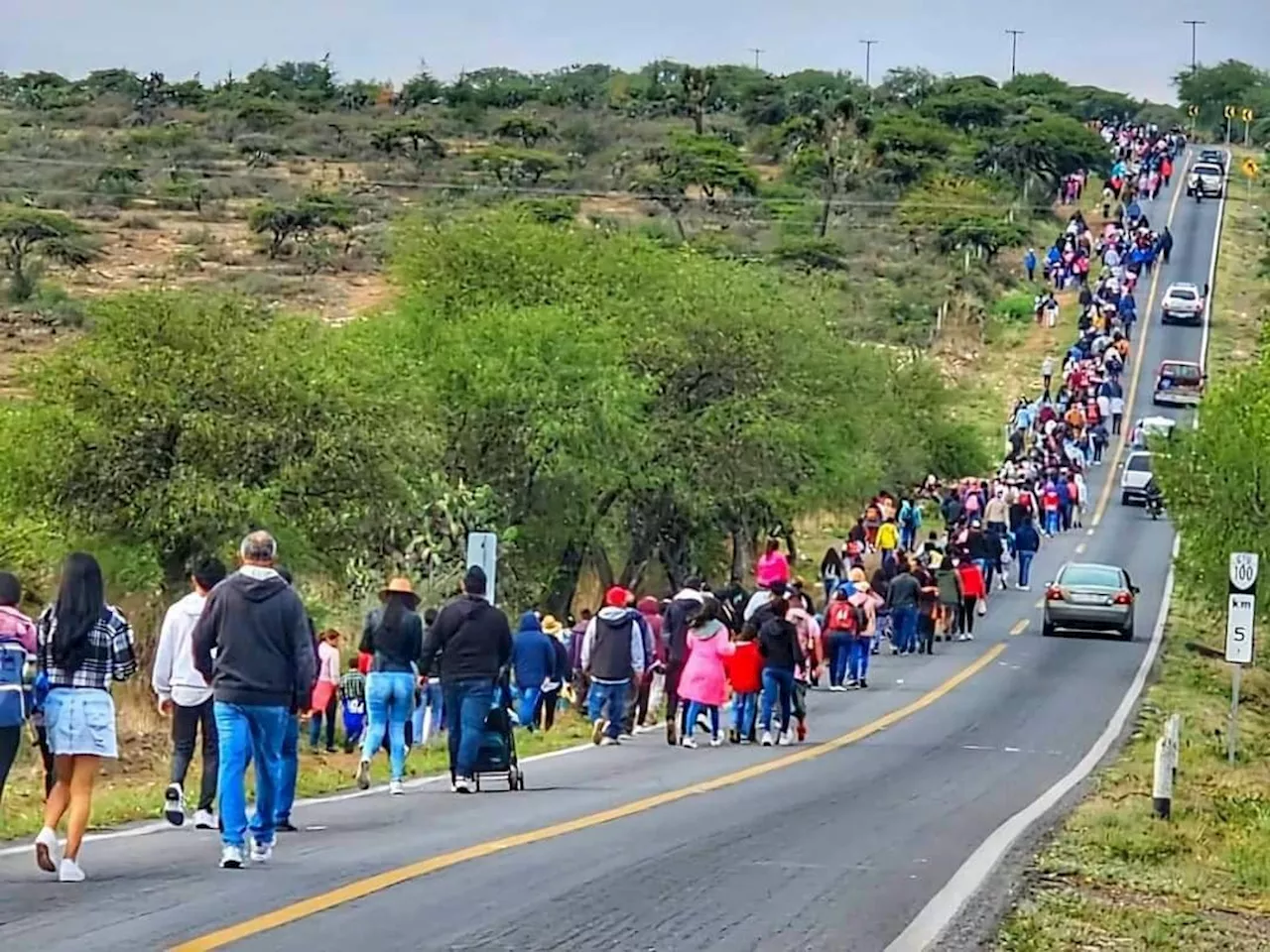 Mineral de Pozos se llena de peregrinos este domingo para ver al Señor de los Trabajos