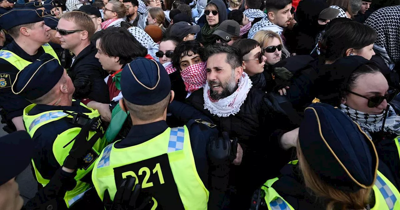 ESC-Finale 2024 in Malmö: Hunderte bei Protest gegen Israel-Teilnahme