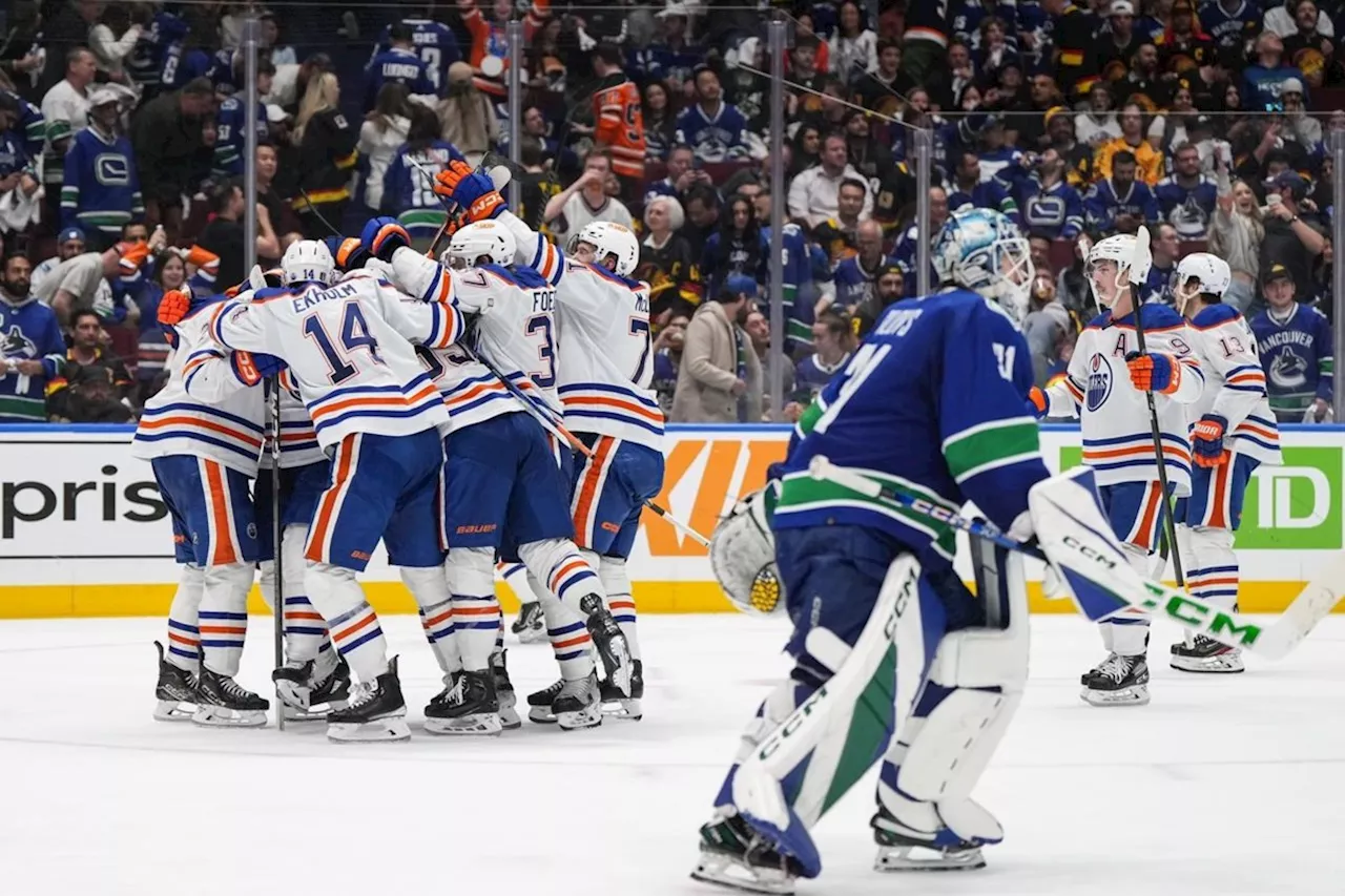 Bouchard lifts Edmonton Oilers to 4-3 overtime win over Canucks in Game 2