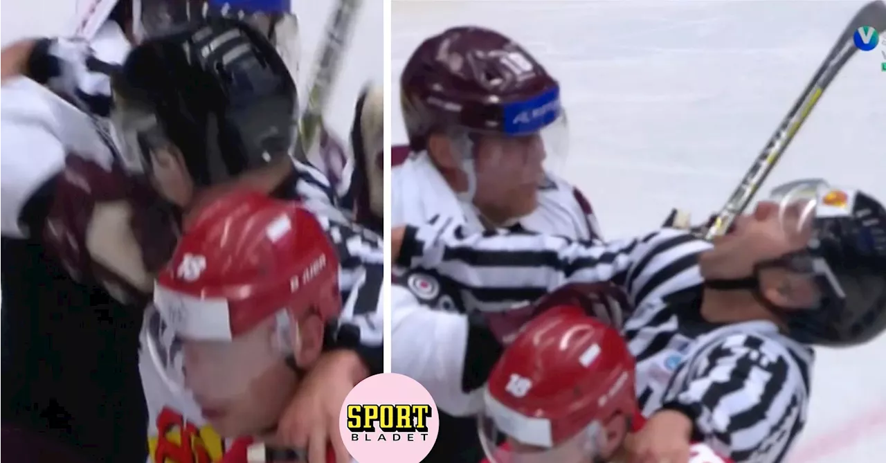 SHL-stjärnan i blåsväder: Slog till domaren