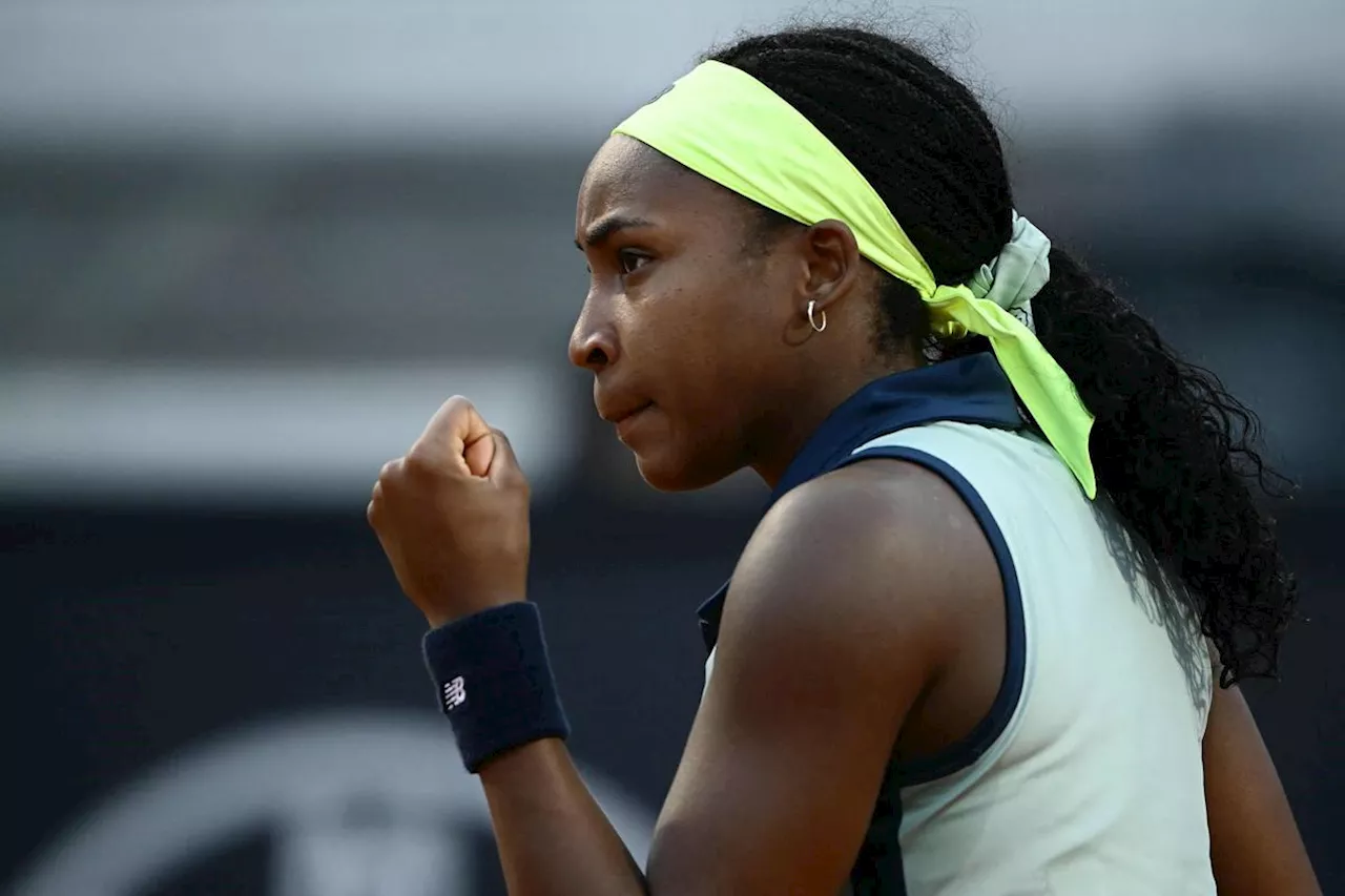 Tennis : Gauff qualifiée pour les 8e de finale à Rome, dans la douleur