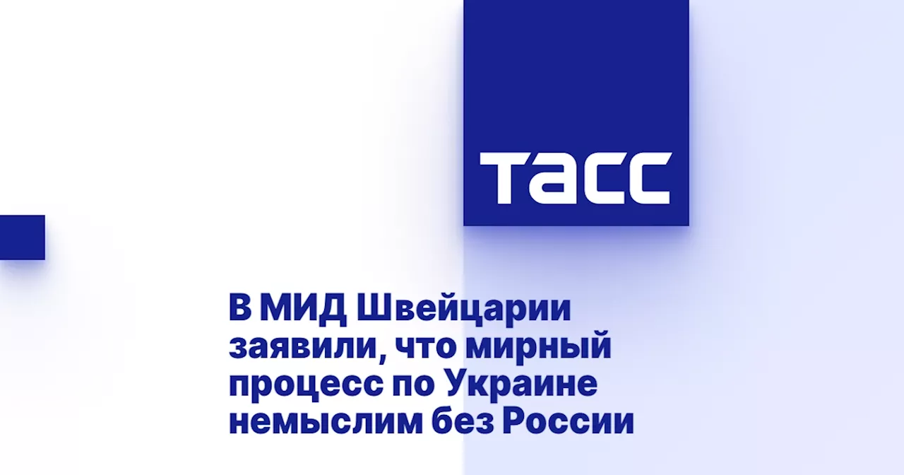 В МИД Швейцарии заявили, что мирный процесс по Украине немыслим без России