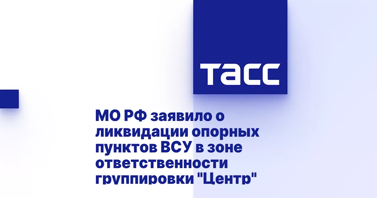 МО РФ заявило о ликвидации опорных пунктов ВСУ в зоне ответственности группировки 'Центр'