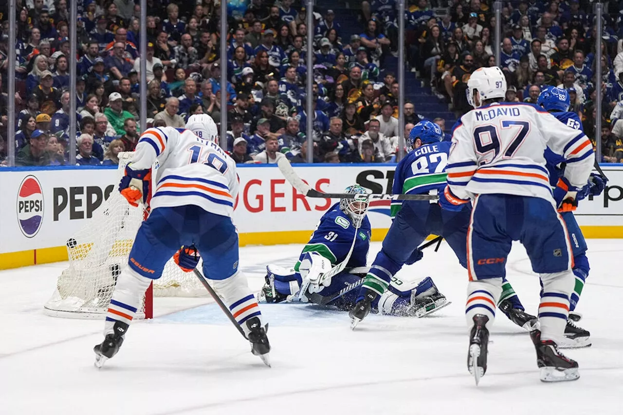 Bouchard lifts Oilers to 4-3 overtime win over Canucks in Game 2