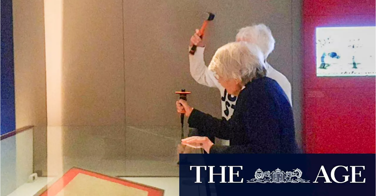 Elderly protesters chip Magna Carta case at British Library