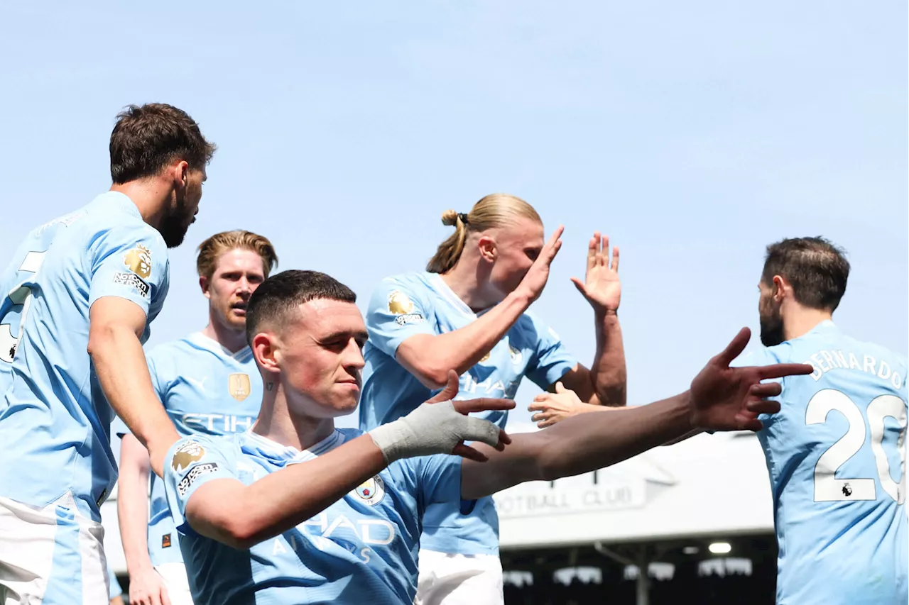 Fulham 0 Manchester City 4 – Guardiola’s side two games from fourth successive title