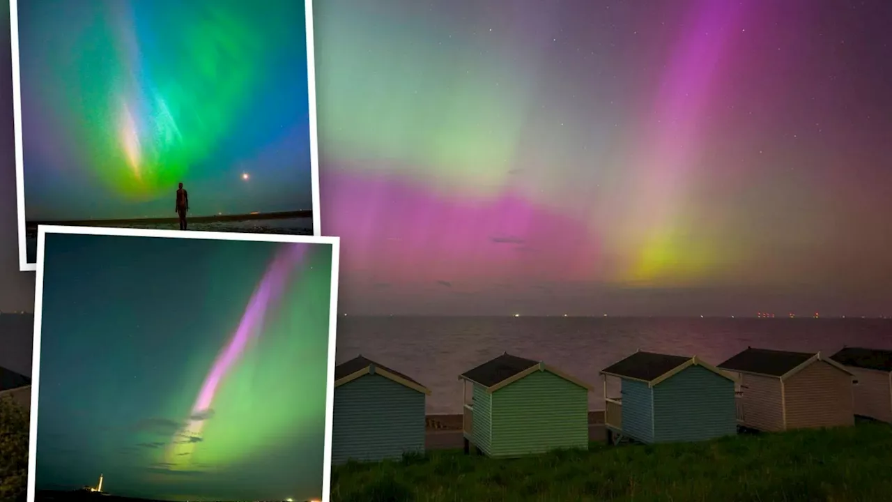 Brits across the country treated to dazzling views of the Northern Lights because of solar storm...