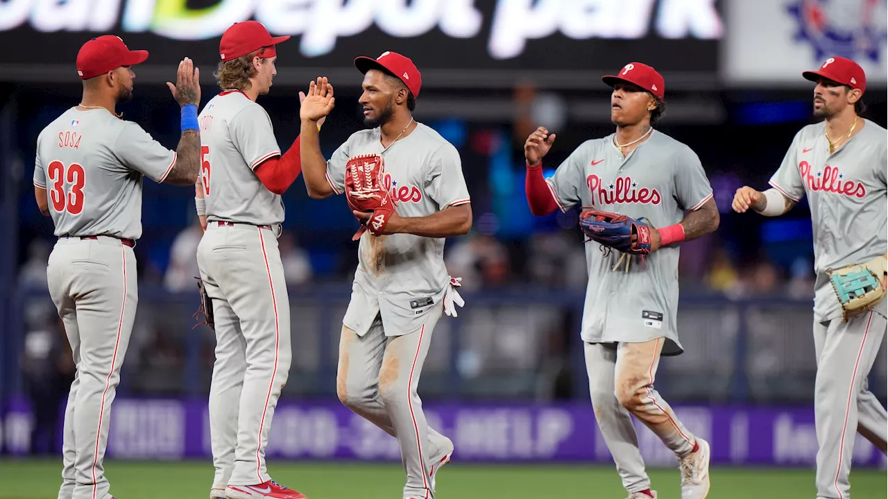 Stott's bases-clearing triple keys Phillies win over Marlins