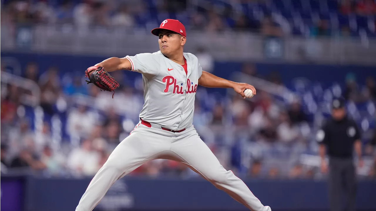 Suárez throws seven scoreless innings in Phillies win over Marlins