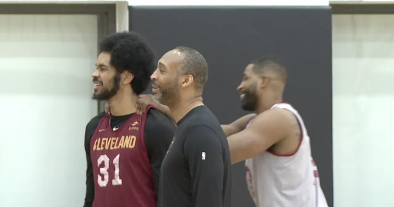 Jarrett Allen works through shootaround ahead of Game 3 as team awaits home crowd energy