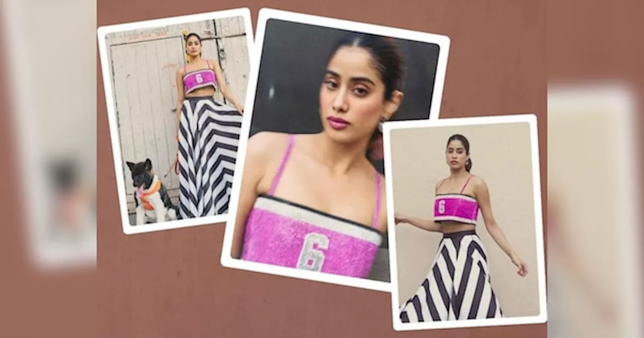 Janhvi Kapoor: ये कैसे टॉप के साथ जाह्नवी कपूर ने पहनी ब्लैक-व्हाइट लॉन्ग स्कर्ट, लोग कर रहे भर-भरकर कमेंट