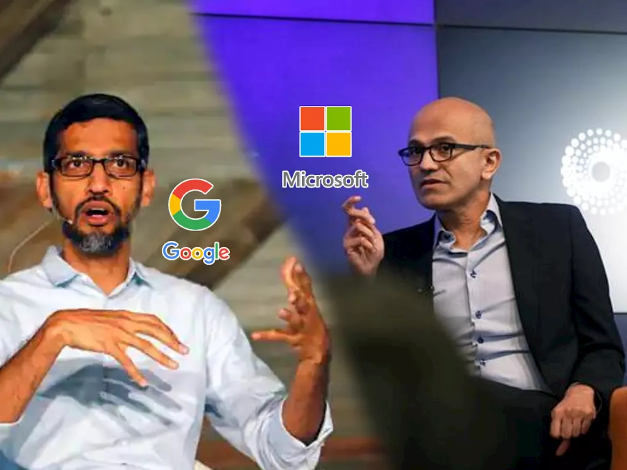 Pichai vs Nadella: दिग्गजांमध्ये जुंपली! नाडेला म्हणाले, 'आमच्या तालावर नाचणार'; पिचाईंनी दिलं उत्तर