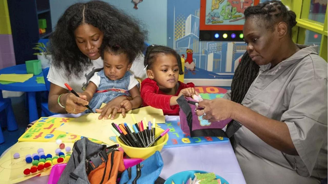 NYC's Rikers Island jail gets a kid-friendly visitation room ahead of Mother's Day