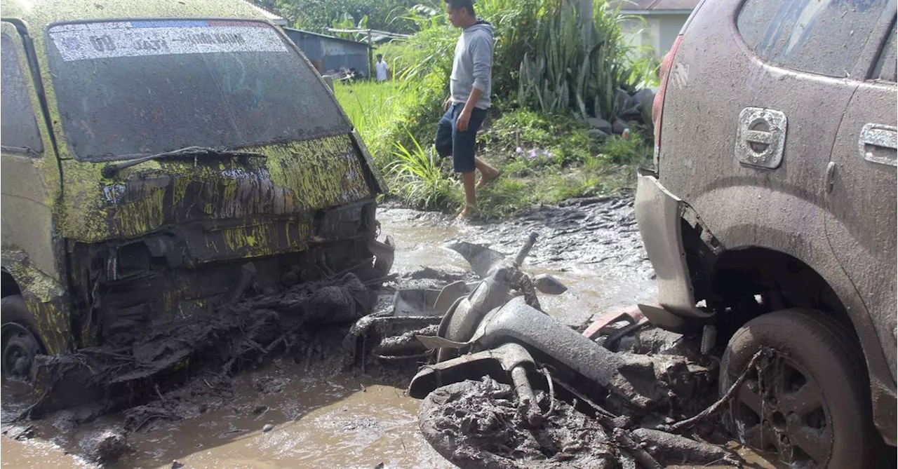 Flash floods and cold lava flow hit Indonesia’s Sumatra island, killing at least 15 people