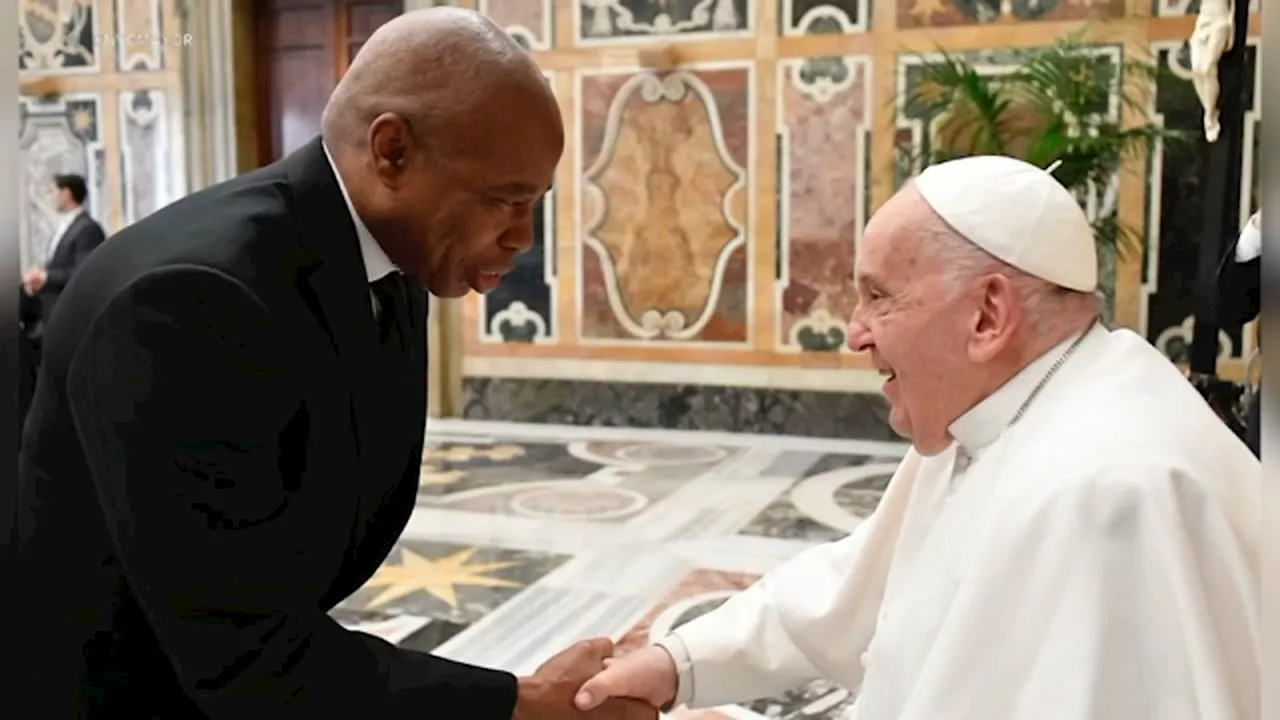 New York City Mayor Eric Adams meets with Pope Francis in Rome