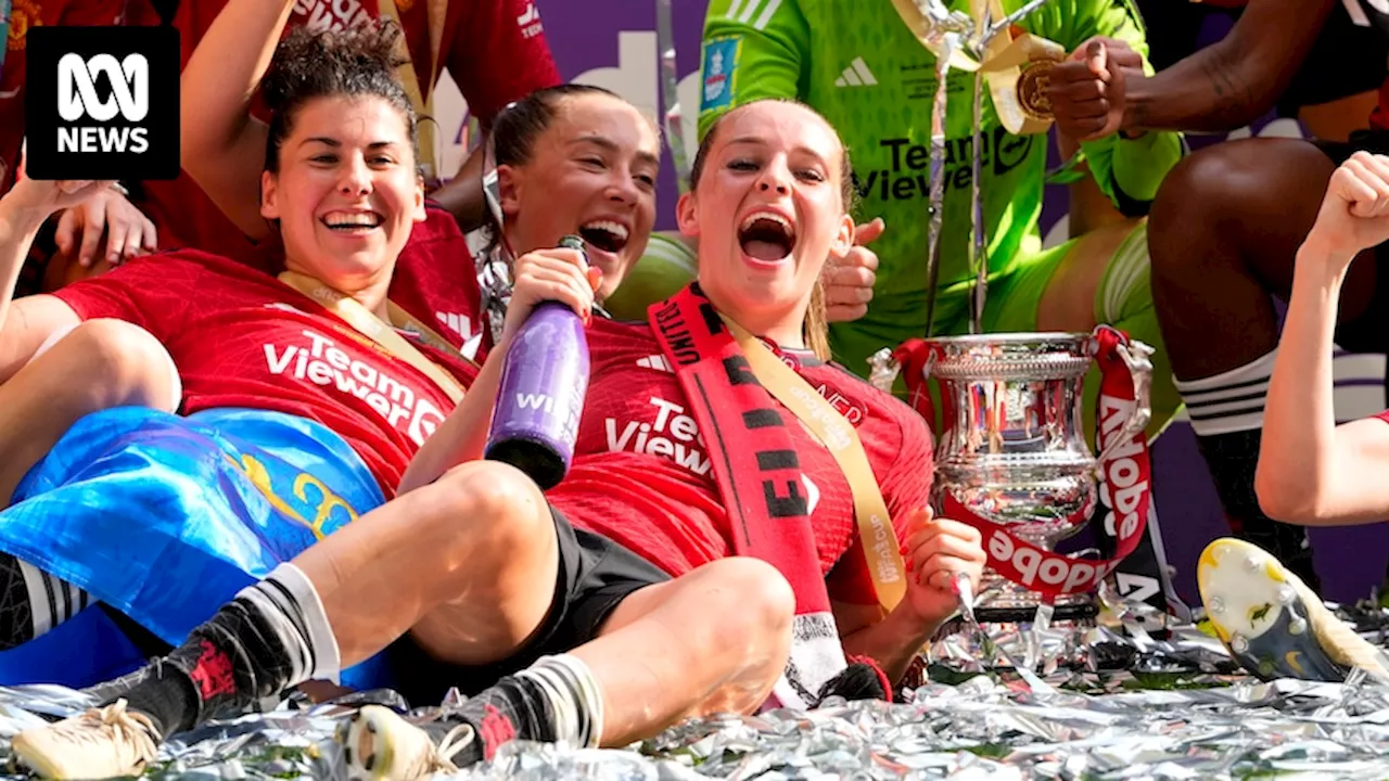 Manchester United beats Tottenham 4-0 in Women's FA Cup final as Matildas defender Charli Grant subbed in late for Spurs