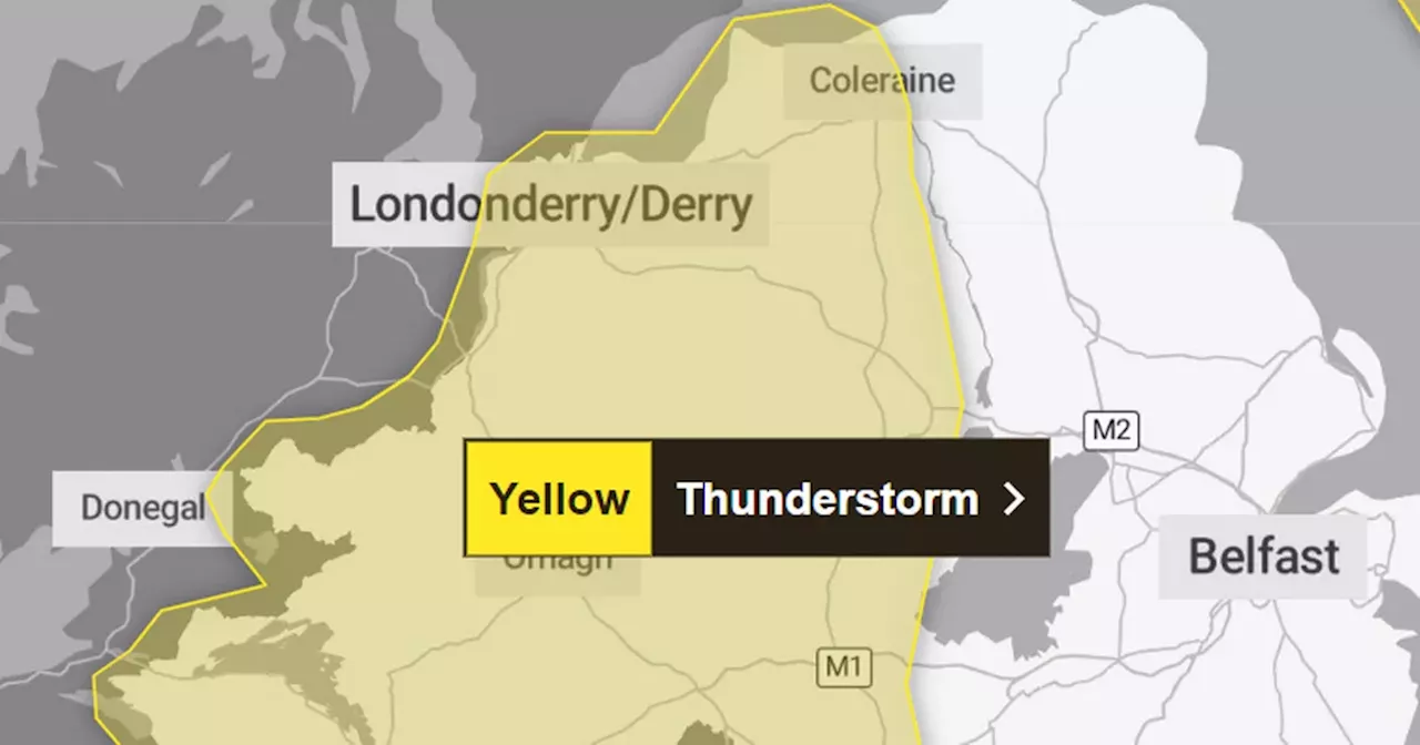 NI weather forecast as storm warning in place after warmest day