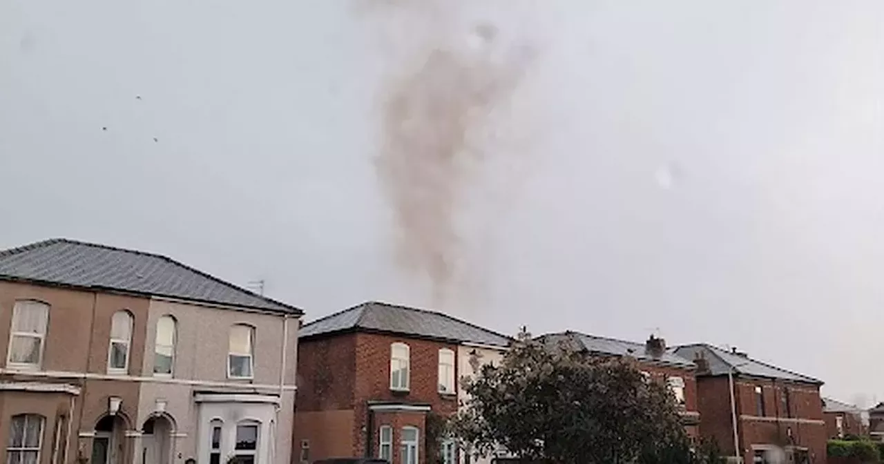 'Enormous bang' heard after lightning strike as brown smoke rises