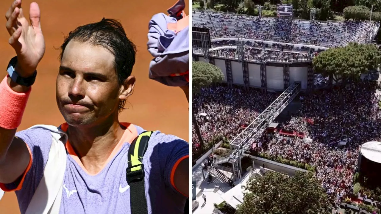 ‘Wow’: Ludicrous scene as Rafa farewells Rome... but French Open finale in doubt