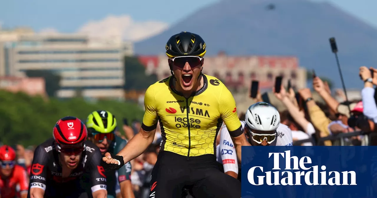 Giro d’Italia 2024: Olav Kooij makes late break for stage nine victory in Naples