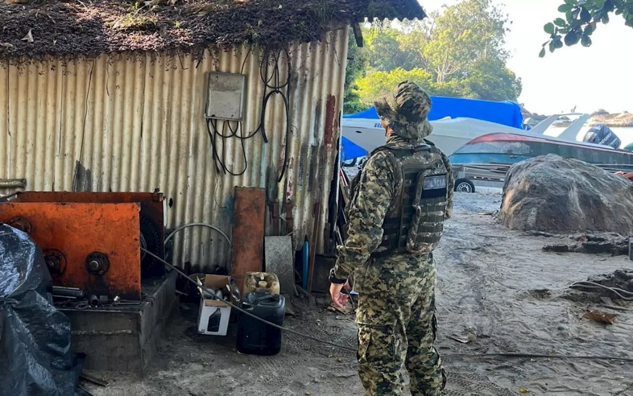 Polícia Ambiental encontra derramamento de óleo em praia da Ilha Grande