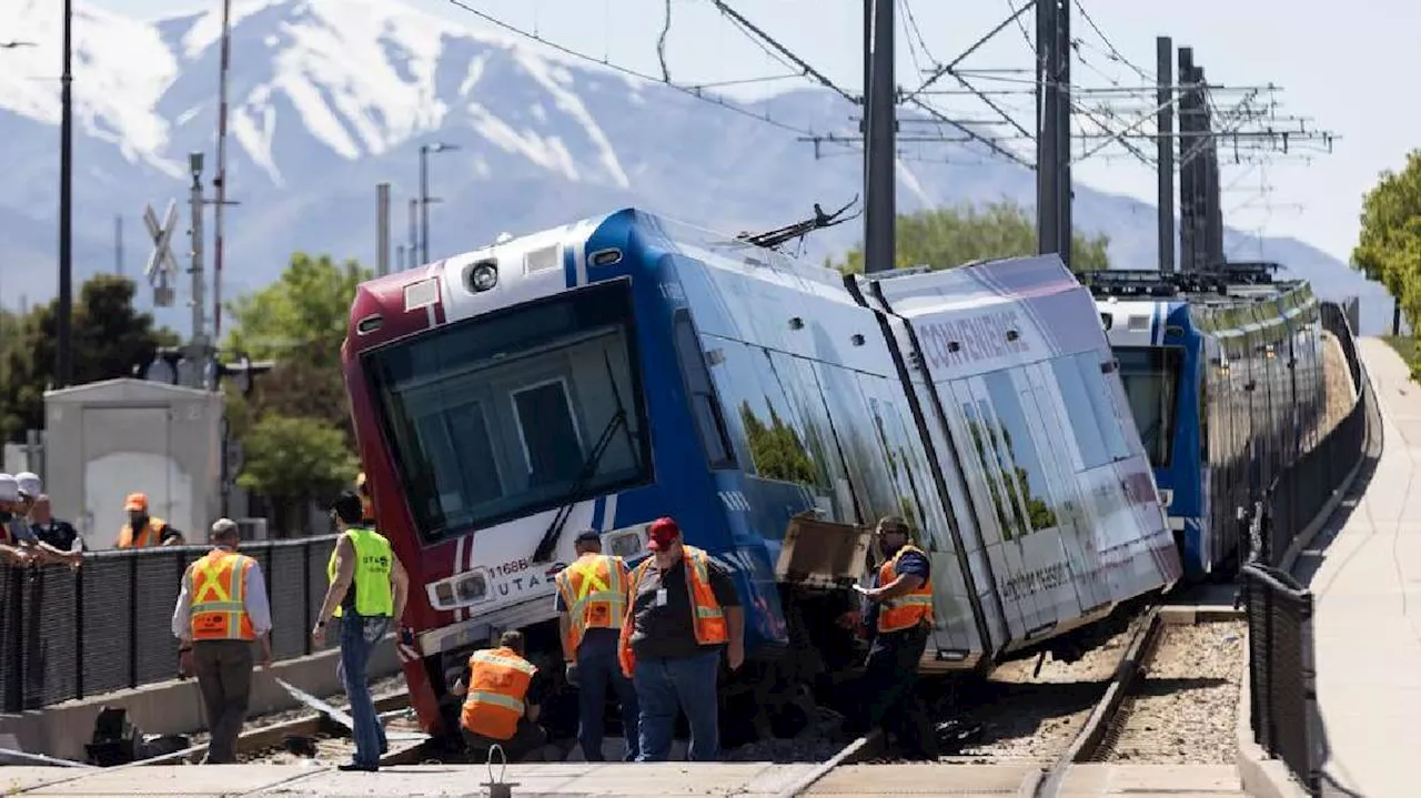 TRAX train derailed at Decker Lake station in West Valley City