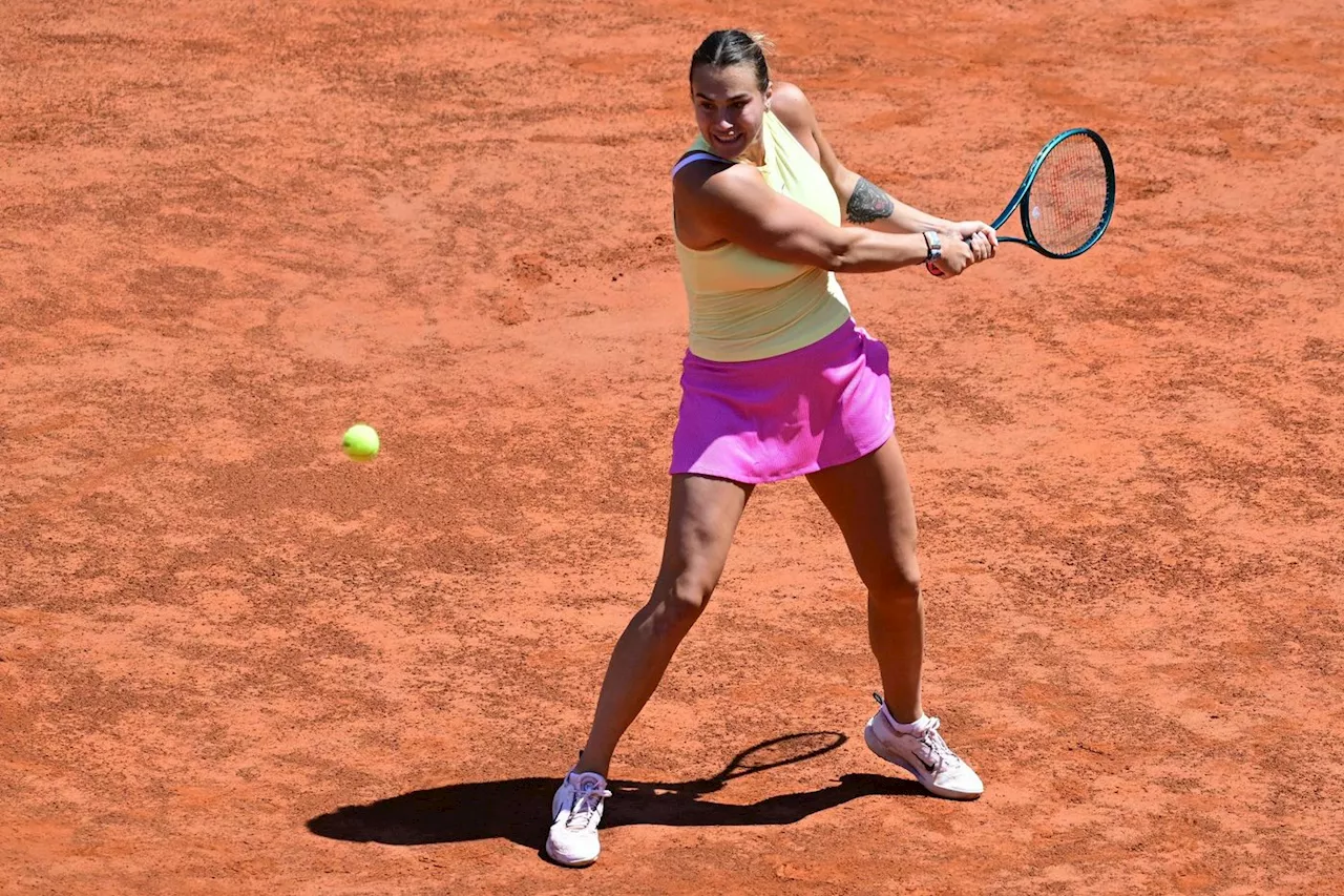 Tennis: Sabalenka file sans trembler en 8e à Rome