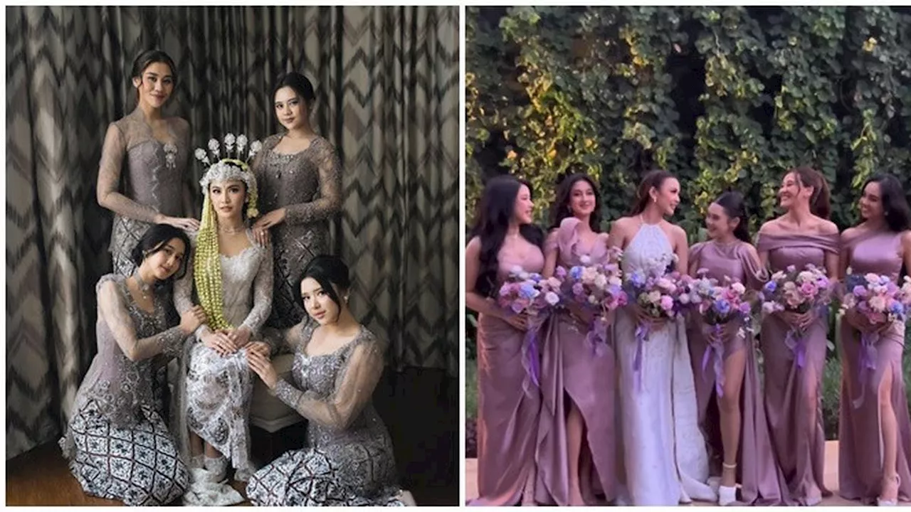 6 Potret Kebersamaan Mahalini dan Bridesmaid dari Akad Nikah hingga Resepsi