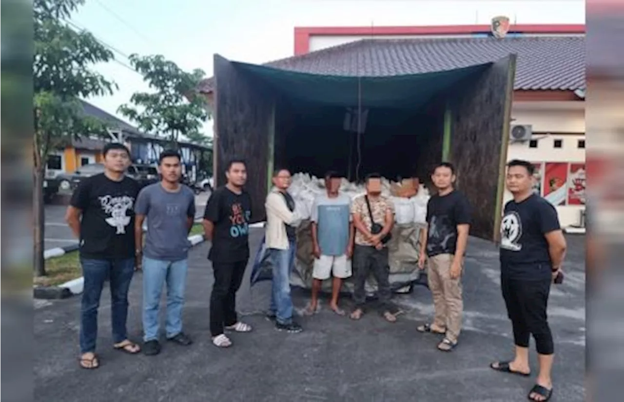 Tim Kriminal Khusus Polda Bangka Belitung Amankan Truk Pengangkut Pasir Timah Ilegal