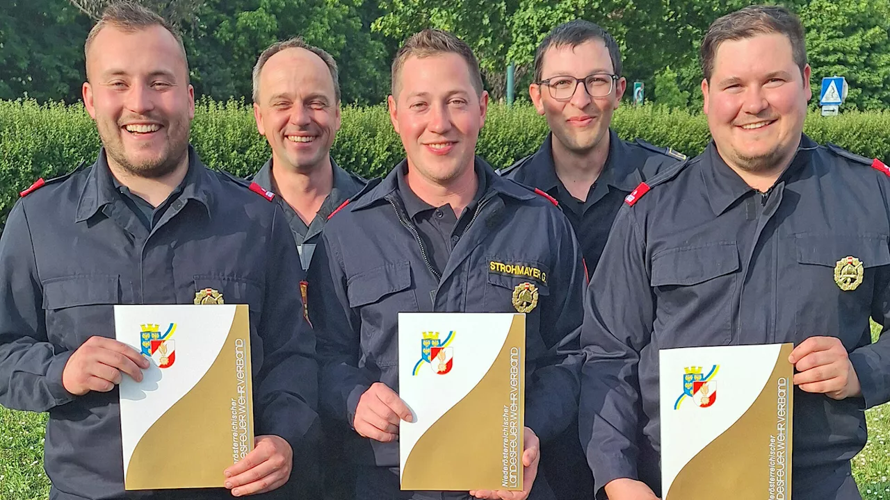 Feuerwehr-Leistungsabzeichen: Fünf neue „Goldene“ im Bezirk Waidhofen