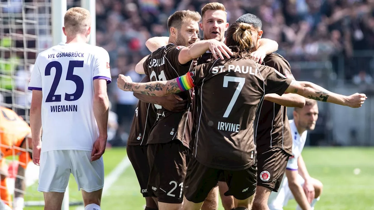 Sieg gegen Osnabrück: St. Pauli steigt nach 13 Jahren wieder in die Bundesliga auf