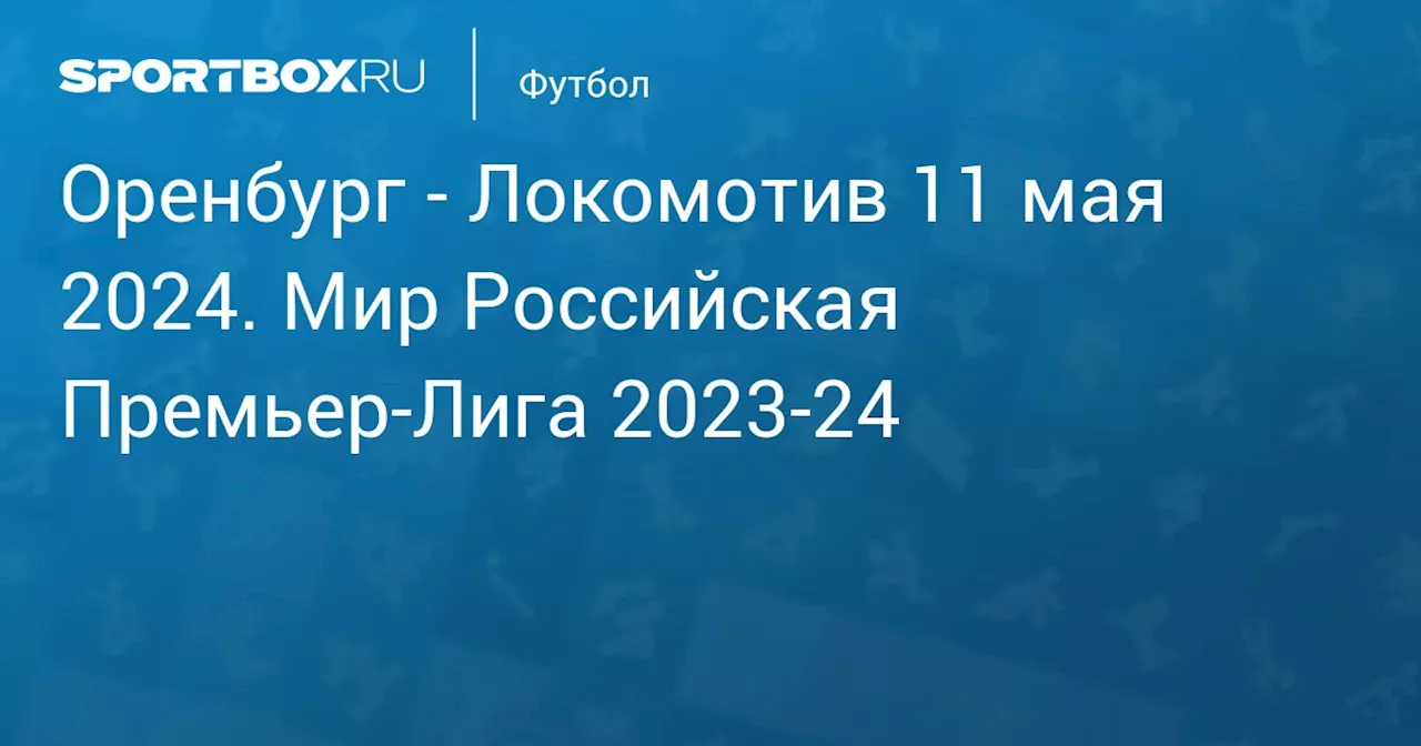 Локомотив 12 мая. Мир Российская Премьер-Лига 2023-24. Протокол матча