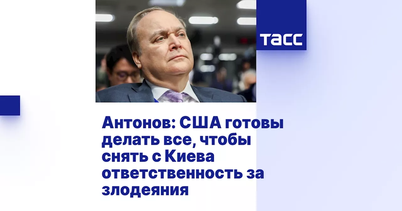 Антонов: США готовы делать все, чтобы снять с Киева ответственность за злодеяния