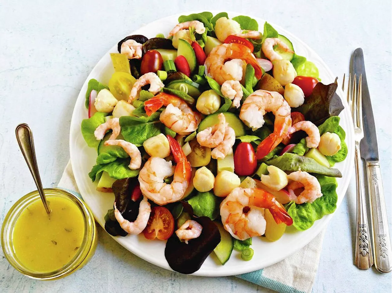 Eric Akis: Colourful seafood salad makes light spring lunch or dinner