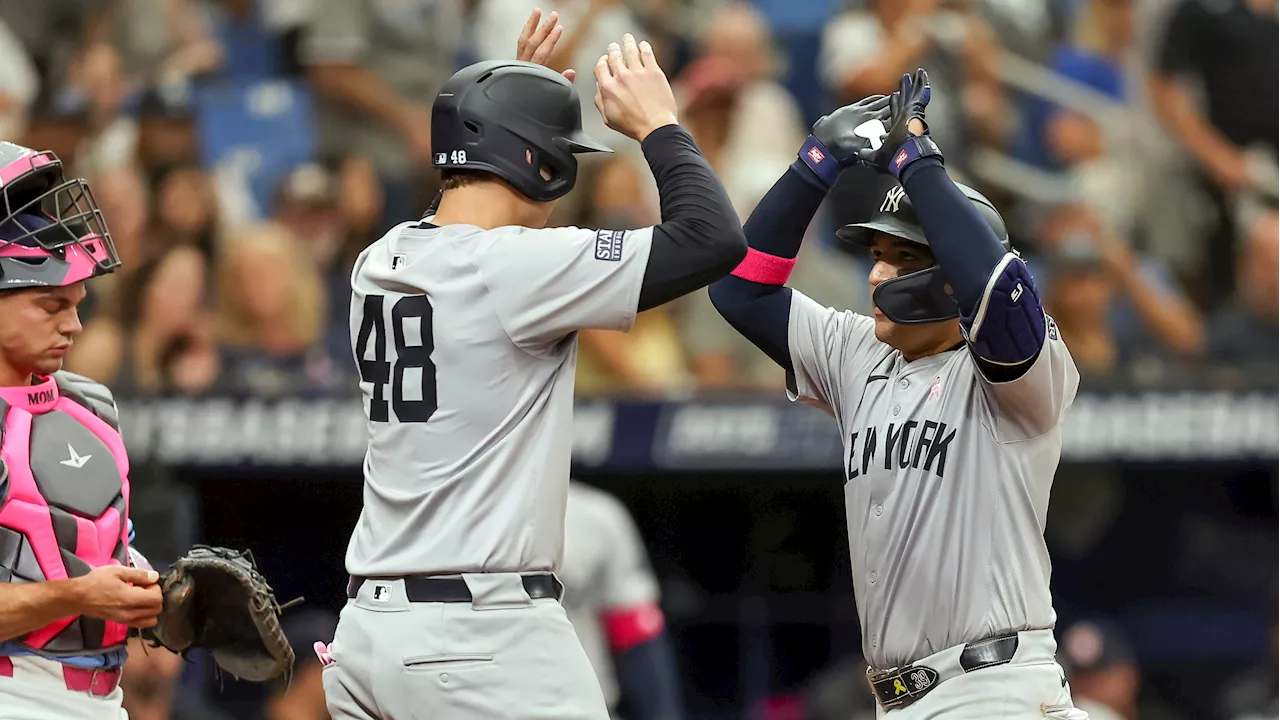 Yankees hit five homers to take down Rays