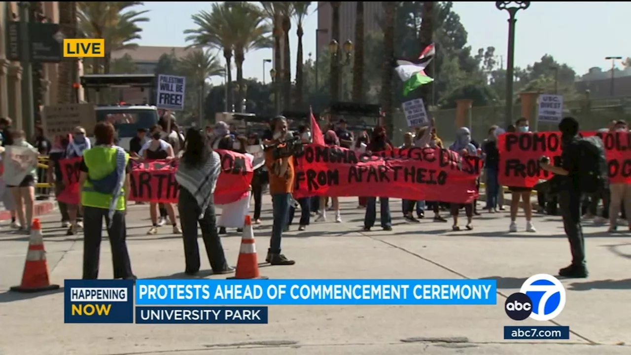 Protests force Pomona College to move venue, time for graduation ceremony
