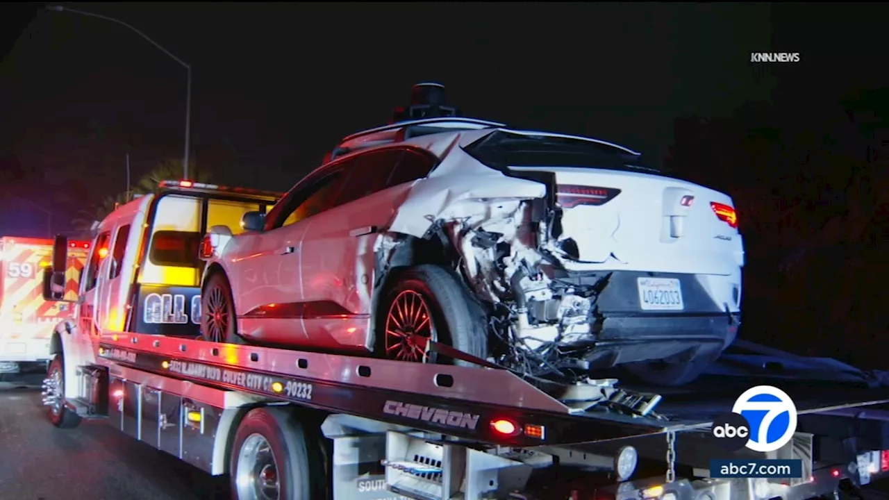 Waymo vehicle involved in crash on 10 Freeway in West Los Angeles