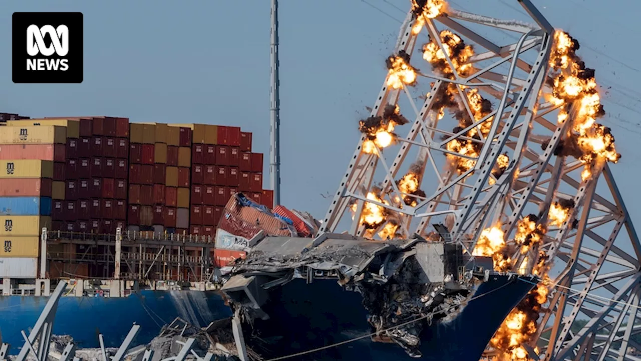 Demolition brings down largest remaining section of Baltimore's Francis Scott Key Bridge