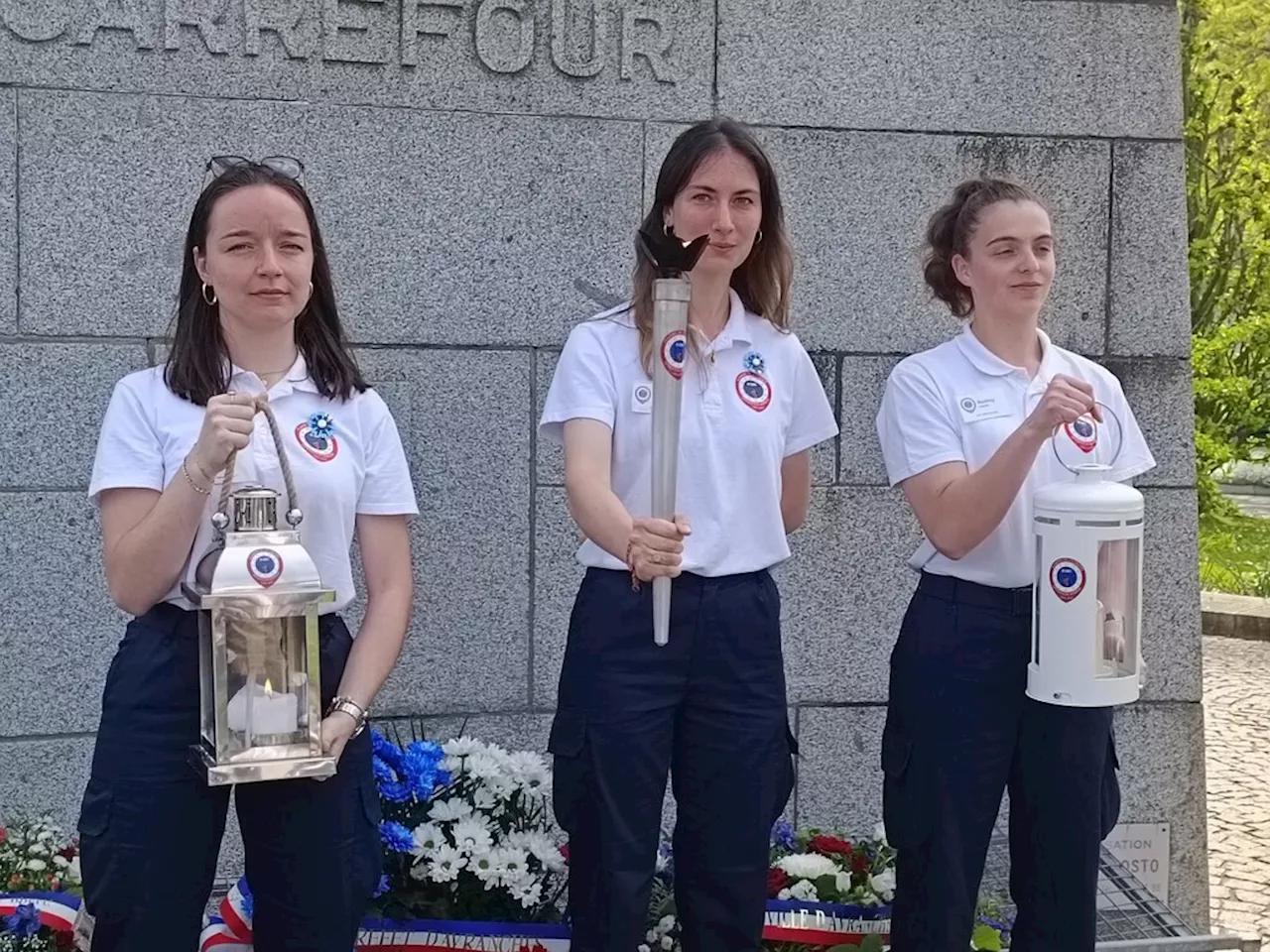 80e anniversaire du Débarquement : la flamme de la Liberté s'est arrêtée à Avranches