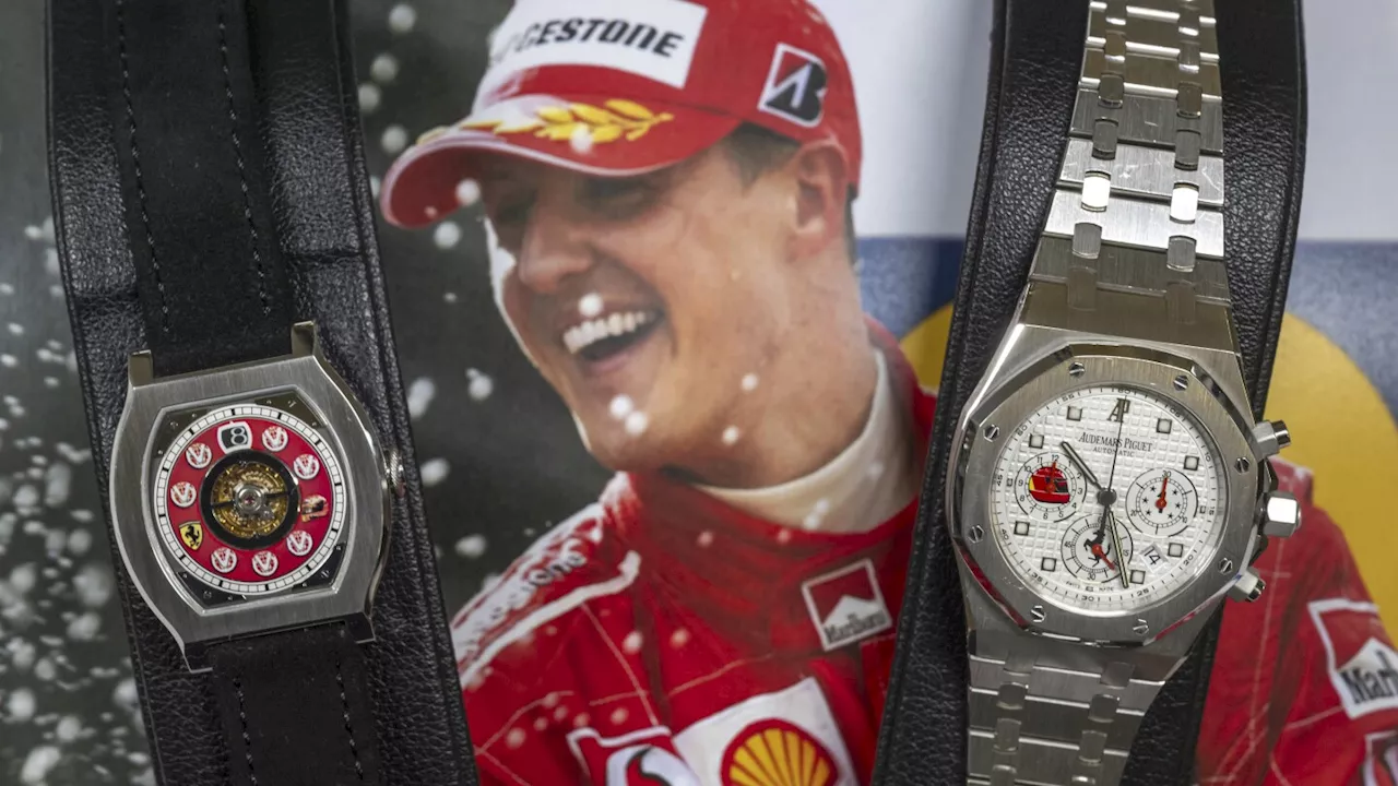 8 watches owned by Formula One great Michael Schumacher are going up for auction