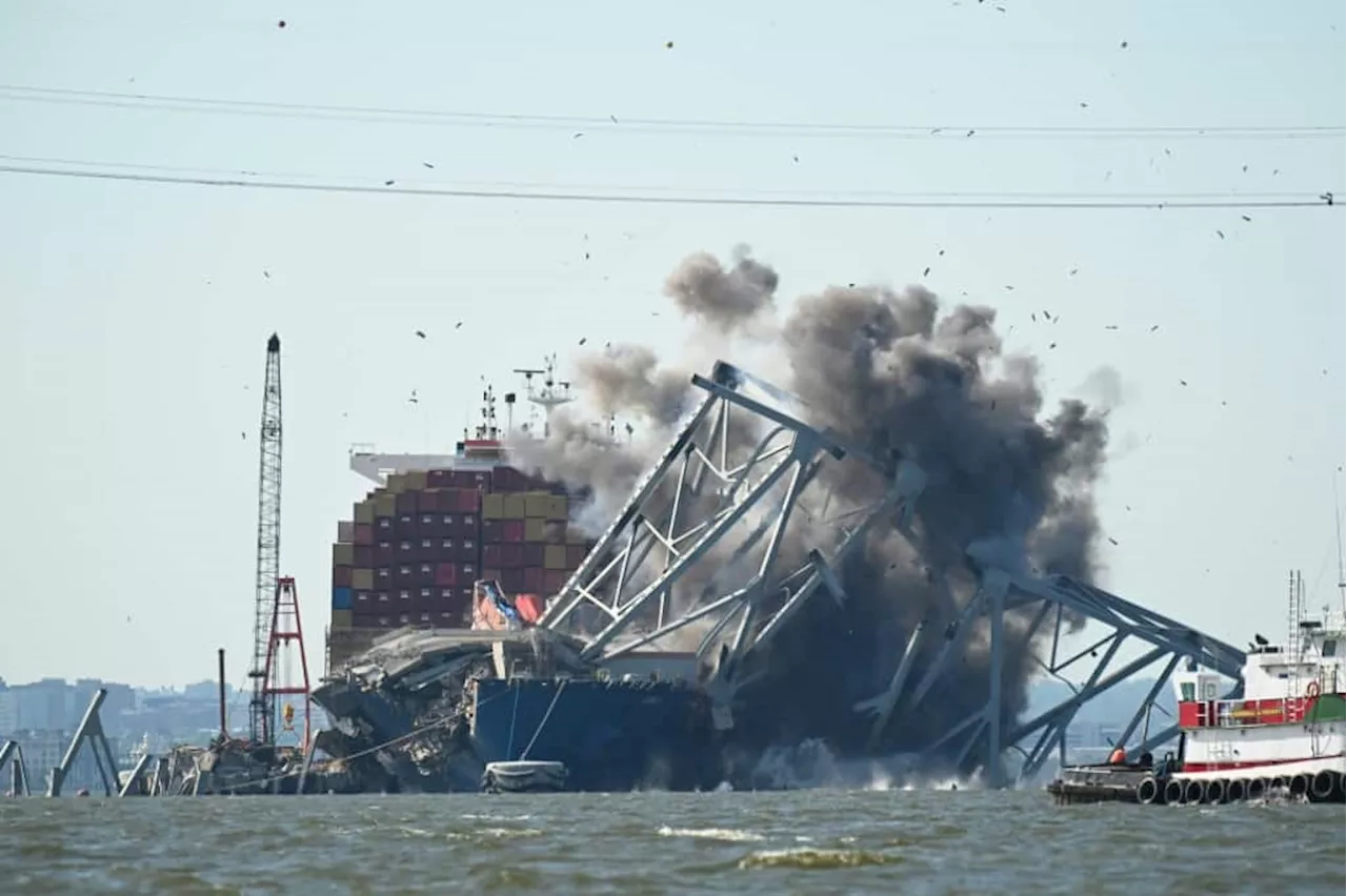 US authorities demolish part of collapsed Baltimore bridge