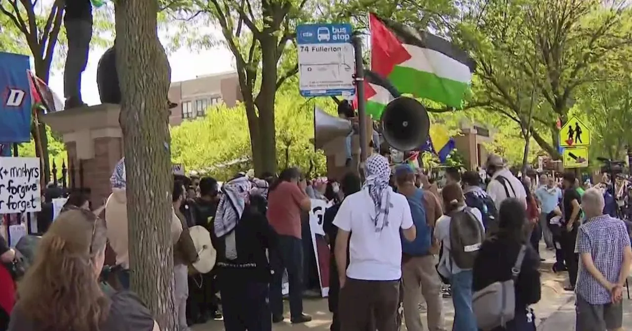 Pro-Palestine protesters at DePaul University prepare for raid of encampment