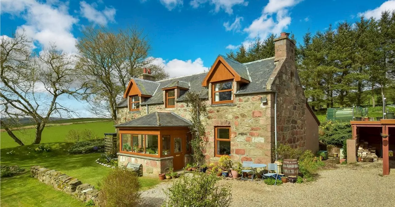 Inside cosy Scottish farmhouse with outdoor deck offering country views for sale