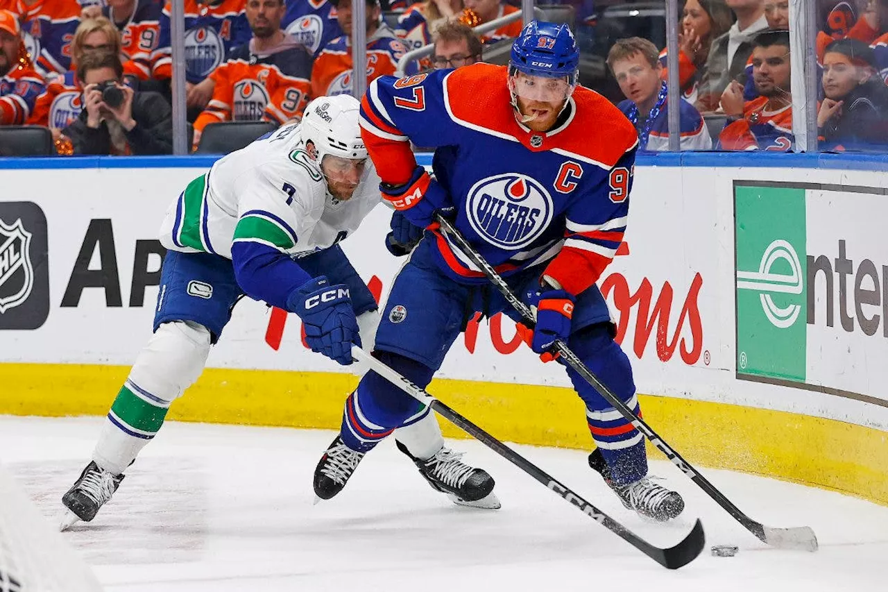 Canucks’ Carson Soucy to get hearing for McDavid cross-check; Zadorov fined $5,000